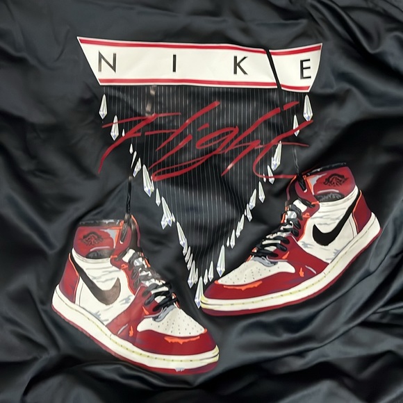 Nike Jordan Flight Renegade Black Bomber Jacket - Picture 13 of 15